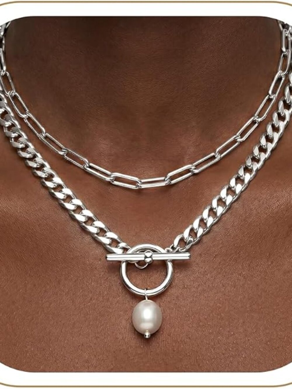 Chunky Gold Necklace Set for Women